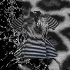 MK MICHEL KLEIN HOMME ボーダー ポロシャツ お兄系　平成のサムネイル