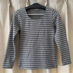 しまむら CLOSSHI 裏起毛 トップス ボーダー レディース M