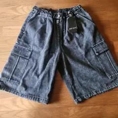 CROP CLIP ダークデニム ショートパンツ