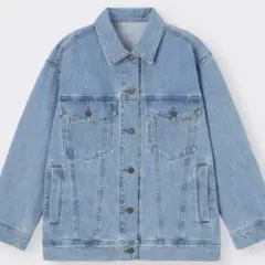 美品★GU ジーユー オーバーサイズデニムジャケット レディース Gジャン S