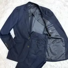 SUIT SELECT セットアップ ネイビー Y6 細身
