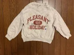 mylittlewonder バースデー 刺繍入りカレッジロゴスウェット 120