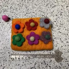 フェルトポーチミニ(お花付き)