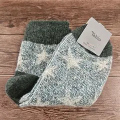 Tabio 星柄ソックス グリーン