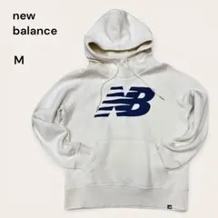 美品new balance 裏起毛パーカー レディースM オフホワイト