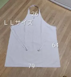 ＬＬ　エプロン　メンズ　レディス　ベージュ　厚手　ポケット付きのサムネイル