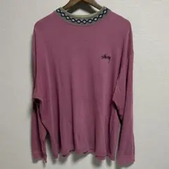 stussy モックネック Tシャツ 80s 黒タグ L パープル 紫 - メルカリ