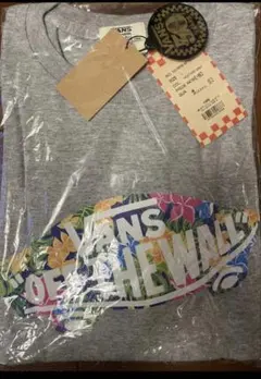 VANS 花柄ロゴ Tシャツ グレー