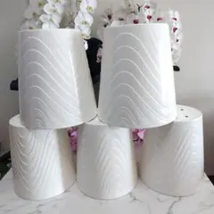 植木鉢　波模様胡蝶蘭鉢　5個セット　プラスチック製 アートグリーン大型10号含むのサムネイル