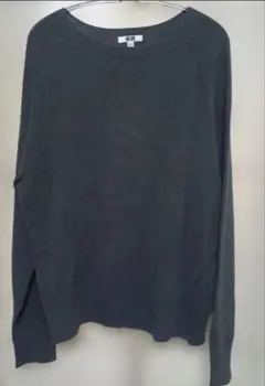 ユニクロU　3Dクルーネックセーター　グレー　M