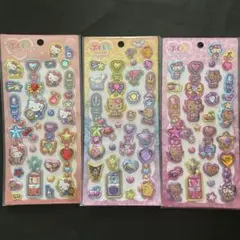 サンリオ ぷくキラ チャームステッカー 3枚セット/正規品