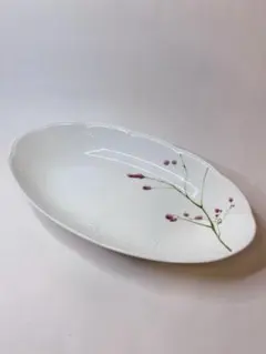 花柄オーバル皿 陶器製