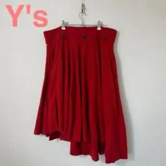 Y's ヨウジヤマモト ウール フレアスカート レッドのサムネイル
