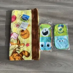 Disney くまのプーさんティガー フェイスタオル　☆ミニタオルのおまけ付き☆