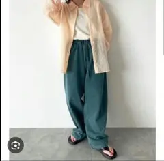 美品【エヘカソポ】シアーストライプシャツ　/フリーサイズのサムネイル
