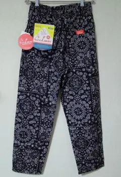 クックマン シェフパンツ Lサイズ ペイズリー ブラック バンダナ柄 新品未使用のサムネイル