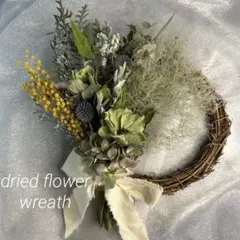 ＊naturalハーフリース＊28cm＊ドライフラワーのサムネイル
