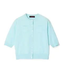 CABaN ファインポリエステル ハーフスリーブポケットカーディガン★未使用