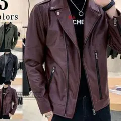 新品★メンズ PU レザージャケット ライダースジャケット 革ジャン メンズ