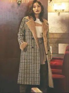 crayme Fur Mix Pranet Coat 千鳥柄 コート ファー - メルカリ