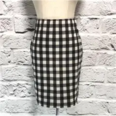 ギンガムチェック　タイトスカート　Spick &span