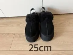 UGGファー付きブラックスエードムートンブーツ