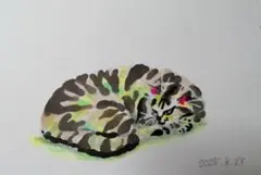 猫 絵画 原画 粟田洋介 - メルカリ