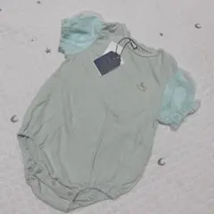 バースデイ Cottoli 淡水色 パフスリーブ ロンパース