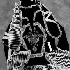 プリン様 ロリータ風 サブカル系 うさ耳フード リボン付き あったかパーカー