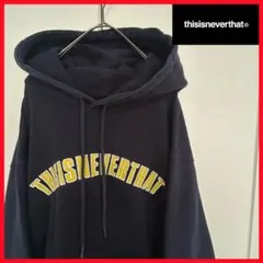 thisisneverthat ネイビー パーカー XLストリート 幅広