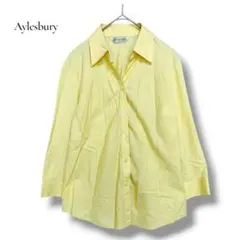 Aylesbury 綿100% シャツ ブラウス ライトイエロー M相当のサムネイル