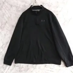 86　UNDER ARMOUR　プルオーバートラックトップ　XL　黒　US古着