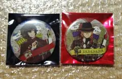 文豪ストレイドッグス　太宰　中也　缶バッジ　文房具カフェ　太宰治　中原中也