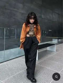 ELCHELE INSIDE RIPPEDHOLE PANTS ブラック 38