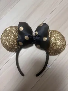 ミニーマウス耳カチューシャ ゴールド