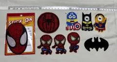 スパイダーマン・バットマン ワッペン 9個セット