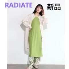 新品 RADIATE ラディエイト ロング キャミワンピース M グリーン 夏