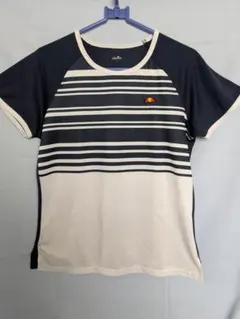 ellesse ストライプ テニスウェア Lサイズ ネイビー