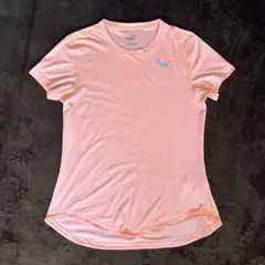 美品　プーマ　トレーニングTシャツ　スポーツTシャツ　サーモンピンク　レディース
