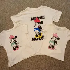 ミニーマウス Tシャツ 3枚セット　大人Ｌ、100 、120