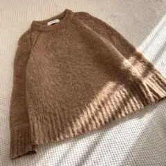 ☆ルシェルブルー　モヘアMIXニットセーター　クルーネック　36 S
