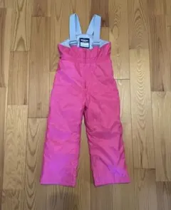 子ども用ピンクサスペンダー付きスキーウェア 110cm