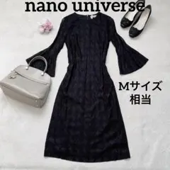 ナノユニバース　Mサイズ　ワンピース　パーティドレス　黒　ブラック　レース　S