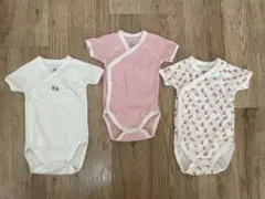 petitbateau プチバトー　半袖ボディ肌着　ロンパース　3m/60cm