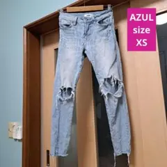 ' XS　ダメージジーンズ　アズール　AZUL