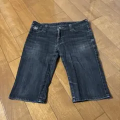 トミーヒルフィガー ブラックデニム ショートパンツ M ローライズ Y2Kのサムネイル
