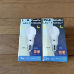 Kasotile LED電球 12W モーションセンサー2個セット