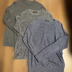 ZARA グレー 薄手長袖ニット Mサイズ