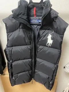 ⭐️激レア⭐️ポロ ラルフローレン ダウンベスト XL 着脱フード 牛革 美品 ⭐️激レア⭐️ポロ ラルフローレン ダウンベスト XL 着脱フード