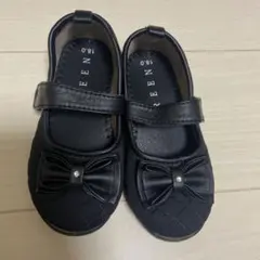 冠婚葬祭　卒園式　入学式　PREEN　ブラック フォーマルシューズ　18cm